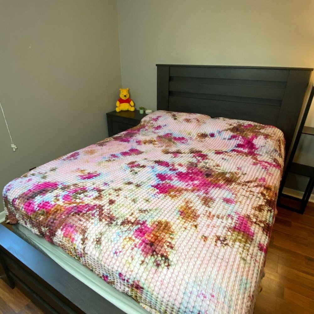 Dyed Waffle Weave Queen Blanket